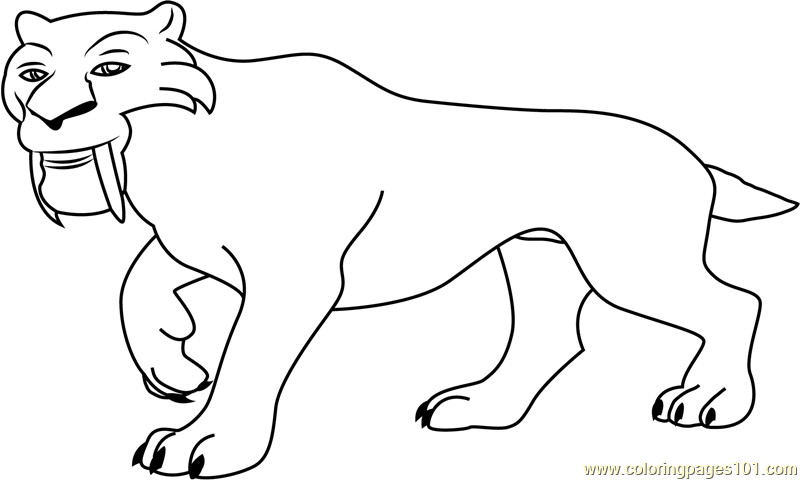 ice age diego coloring pages