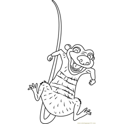 Crash in Ice Age Free Coloring Page for Kids
