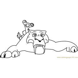 Diego Ice Age Free Coloring Page for Kids