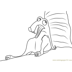 Ice Age Continental Drift Free Coloring Page for Kids