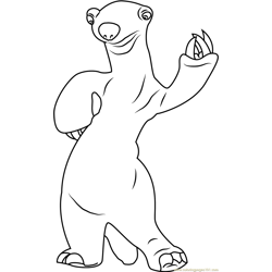 Sid Say Hi Free Coloring Page for Kids
