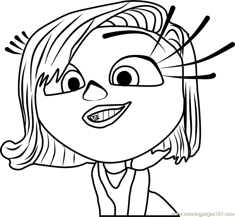 Disgust Closeup Coloring Page for Kids - Free Inside Out Printable ...