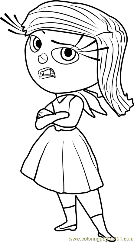 Disgust Coloring Page for Kids - Free Inside Out Printable Coloring ...