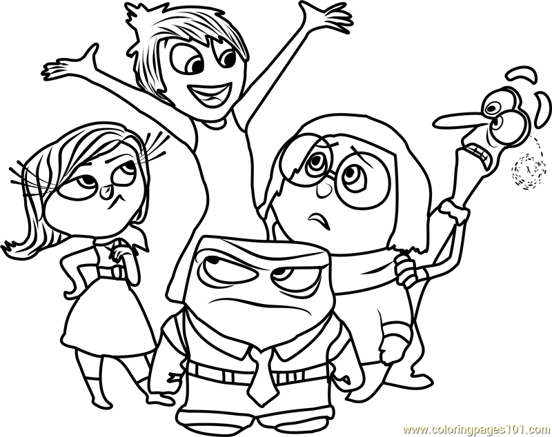 Inside Out Free Coloring Pages