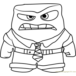Anger angry Free Coloring Page for Kids