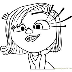 Disgust Closeup Free Coloring Page for Kids