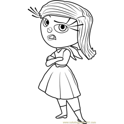 Disgust Free Coloring Page for Kids