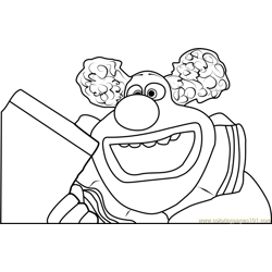 Jangles The Clown Free Coloring Page for Kids