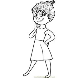 Joy Free Coloring Page for Kids