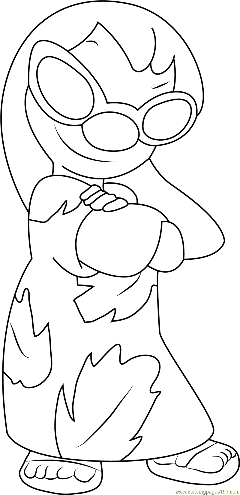 Lovely Lilo Coloring Page for Kids - Free Lilo & Stitch Printable
