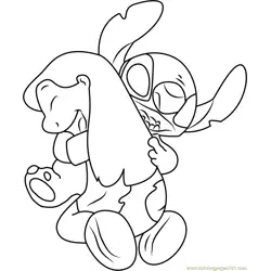 Stitch Free Coloring Page for Kids