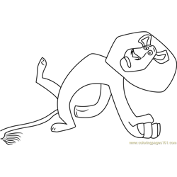 Alex in Trouble Free Coloring Page for Kids