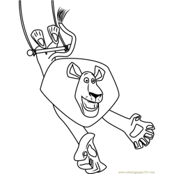 Alex play with Rope Free Coloring Page for Kids