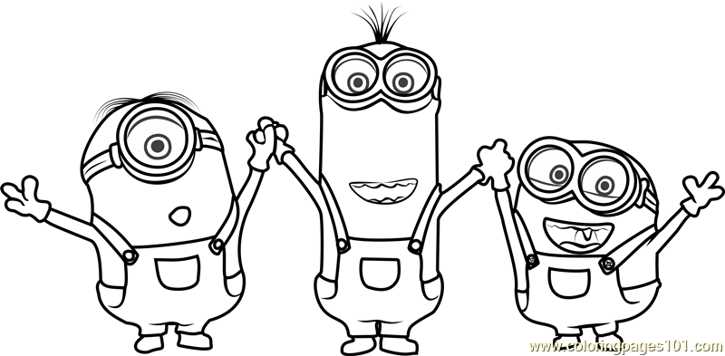 Minions Coloring Page For Kids Free Minions Printable Coloring Pages Online For Kids Coloringpages101 Com Coloring Pages For Kids