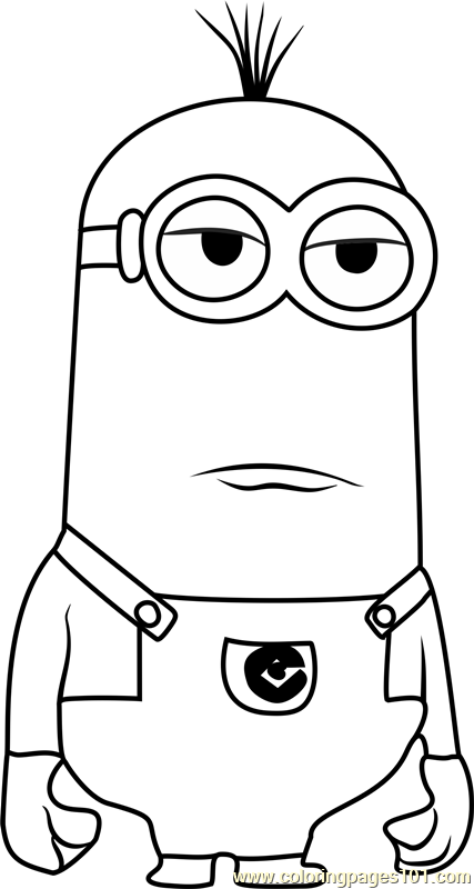 Tim Coloring Page for Kids - Free Minions Printable Coloring Pages