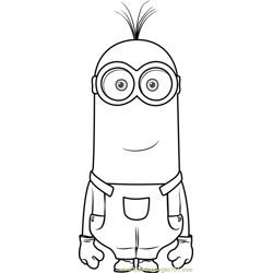 Kevin Coloring Page for Kids - Free Minions Printable Coloring Pages