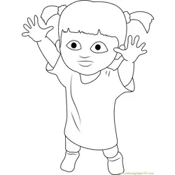 Cute Mary Free Coloring Page for Kids