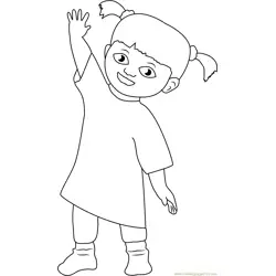 Happy Mary Free Coloring Page for Kids