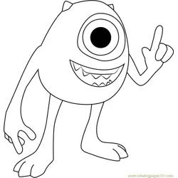 Mike Free Coloring Page for Kids