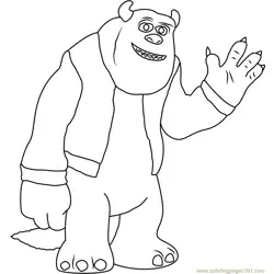 Sulley Free Coloring Page for Kids