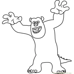 Sullivan, a Giant Furry Free Coloring Page for Kids