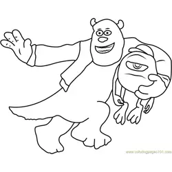 Sullivan and Michael Free Coloring Page for Kids