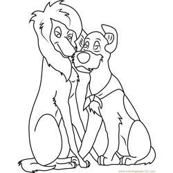 Dodger and Rita Free Coloring Page for Kids