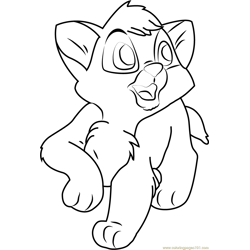 Oliver A Cute Orange Kitten Free Coloring Page for Kids