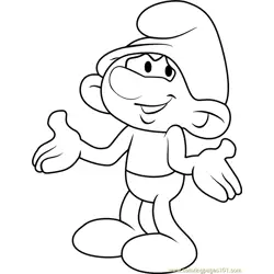 Clumsy Smurf Free Coloring Page for Kids