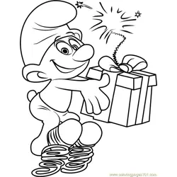 Jokey Smurf Free Coloring Page for Kids