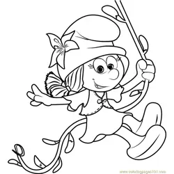 Smurflily Free Coloring Page for Kids