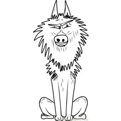 Alpha Wolf Free Coloring Page for Kids