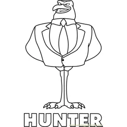 Hunter Free Coloring Page for Kids