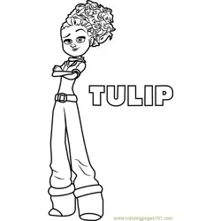 Tulip Free Coloring Page for Kids