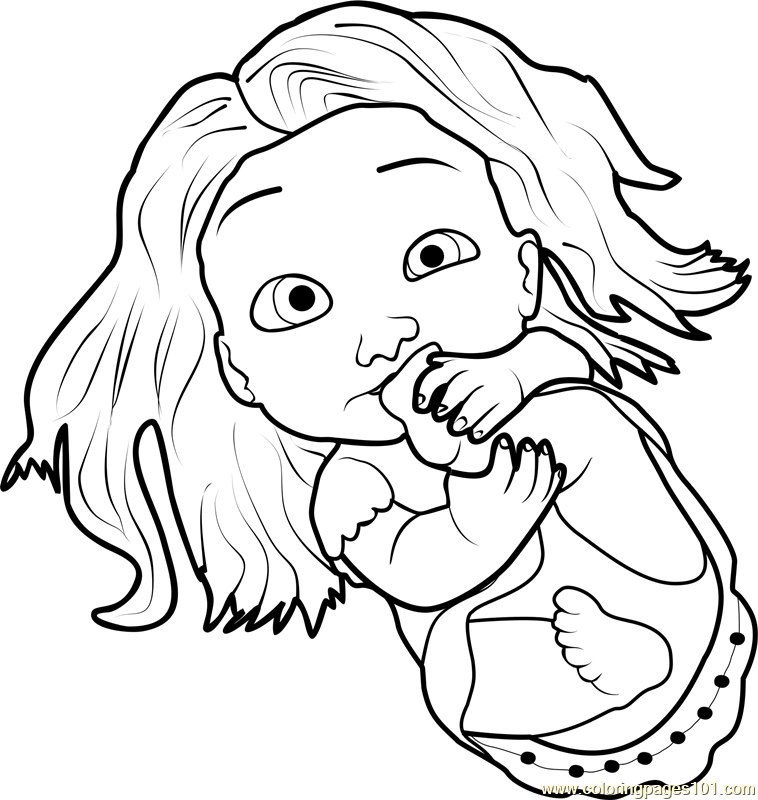 rapunzel baby coloring pages