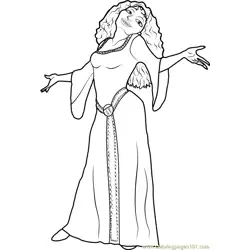 Mother Gothel Free Coloring Page for Kids