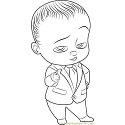Boss Baby Free Coloring Page for Kids