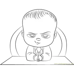 The Boss Baby Free Coloring Page for Kids