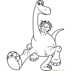 Spot and Arlo Free Coloring Page for Kids
