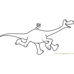 Spot riding Arlo Free Coloring Page for Kids