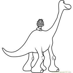 The Good Dinosaur Free Coloring Page for Kids