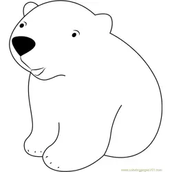 Baby Polar Bear Free Coloring Page for Kids