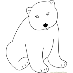 Little Polar Bear Lars Free Coloring Page for Kids