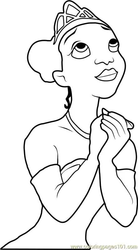 Princess Tiana Coloring Page for Kids - Free The Princess and the Frog ...