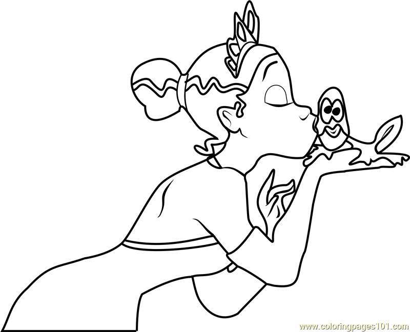 The Princess and the Frog Kissing