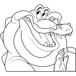 Louis Alligator Free Coloring Page for Kids