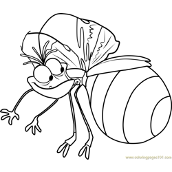 Ray the Firefly Free Coloring Page for Kids