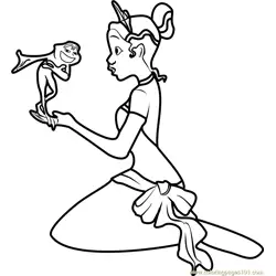The Princess and the Frog Free Coloring Page for Kids