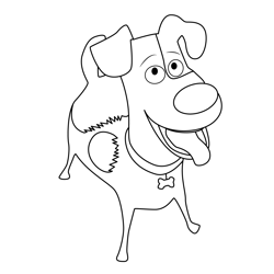 Happy Max The Secret Life Of Pets Free Coloring Page for Kids