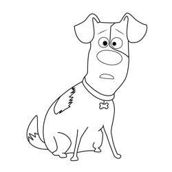 Max The Secret Life Of Pets Free Coloring Page for Kids